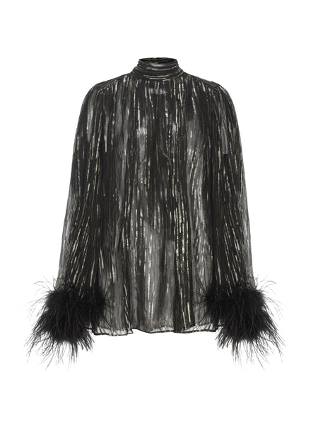 Keira Feather Top (Black) (Final Sale) – Nana Jacqueline
