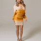 Emily Knit Cardigan Set (Orange)