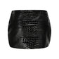 Miranda Leather Mini Skirt (Black)