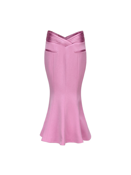 Belle Satin Skirt (Pink)