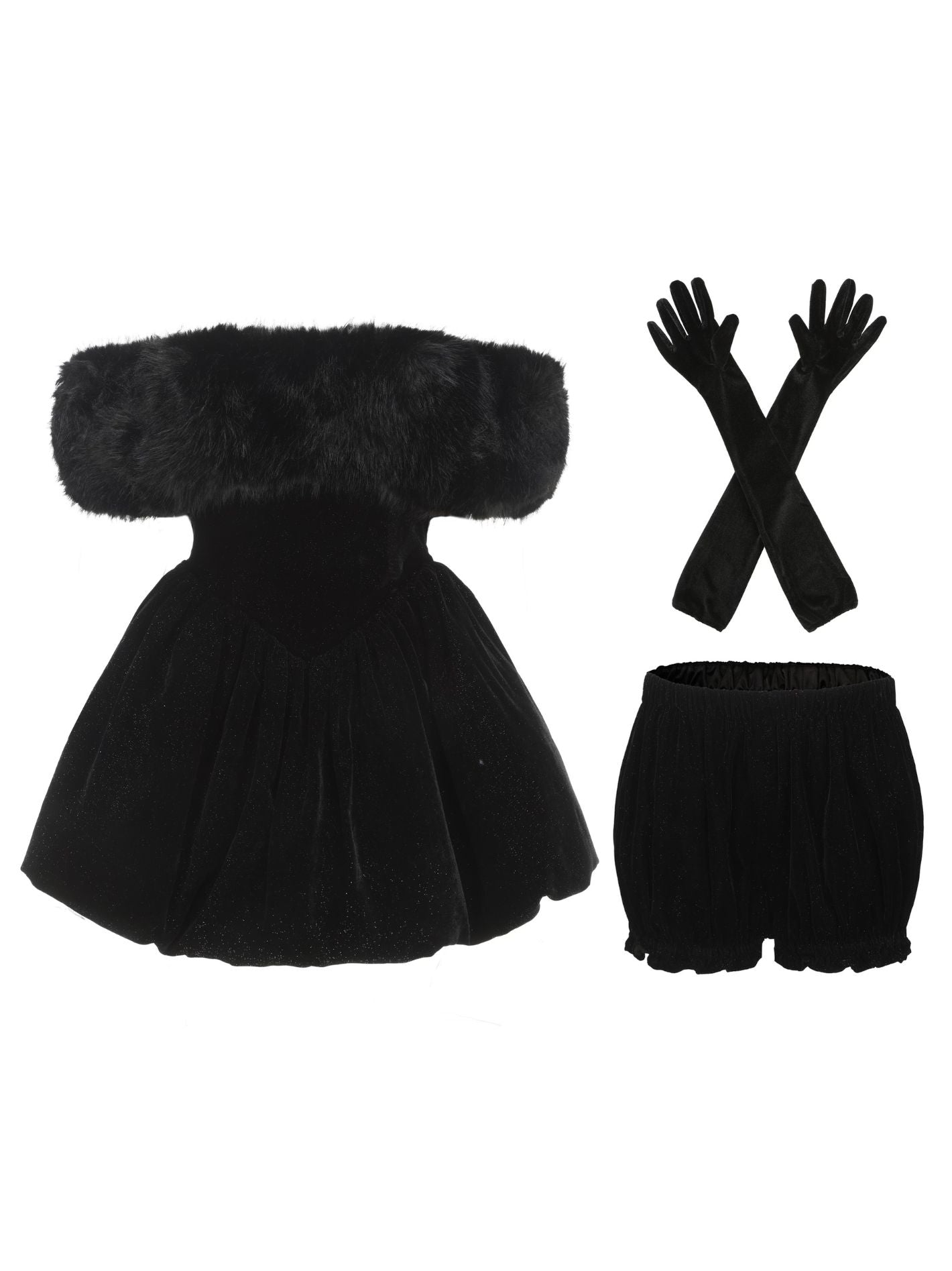 Candice Velvet Dress (Black)
