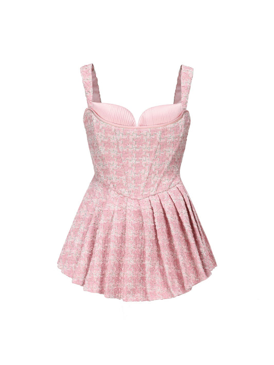 Chelsea Tweed Dress (Pink) (Final Sale)