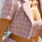 Chelsea Tweed Skirt Set  (Pink)