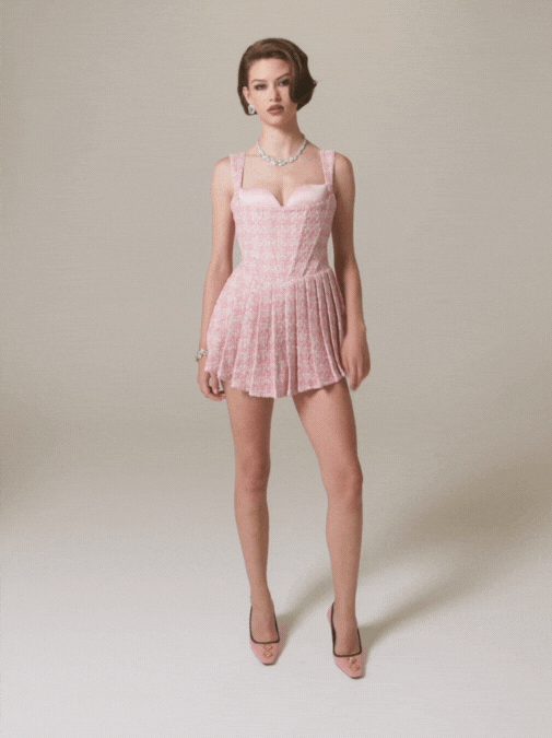 Tweed (Pink) Chelsea Dress Jacqueline Nana –