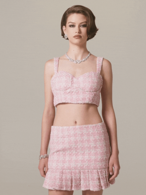 Chelsea Tweed Skirt Set (Pink) (Final Sale) – Nana Jacqueline