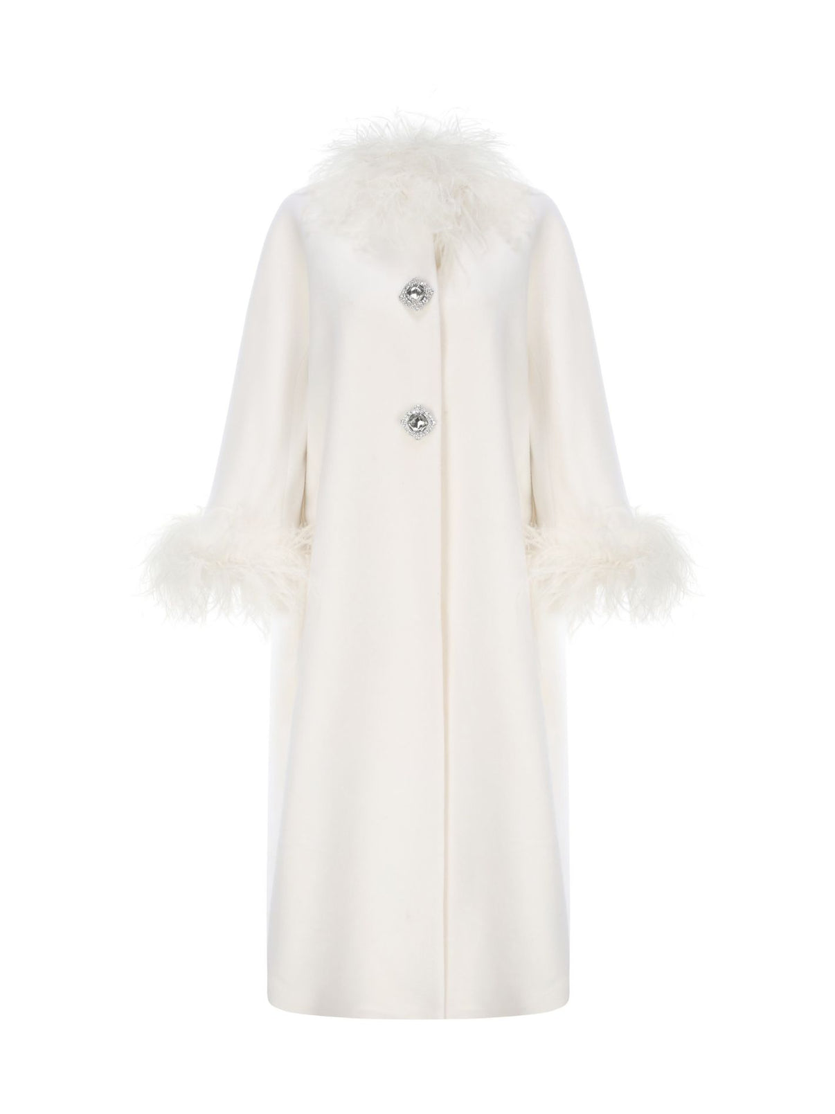 Nina Feather Coat (White) – Nana Jacqueline