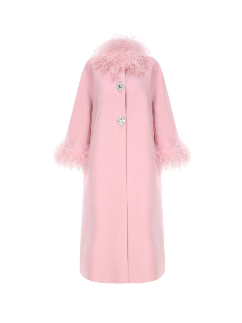 Nina Feather Coat (Pink) – Nana Jacqueline