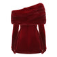 Simone Velvet Dress (Red)