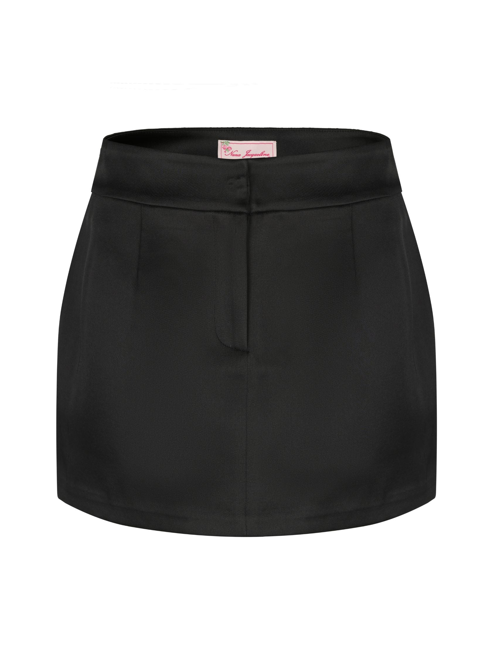 Elle Satin Mini Skirt Black Nana Jacqueline