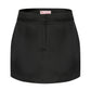 Elle Satin Mini Skirt (Black)