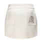 Elle Satin Mini Skirt (White)