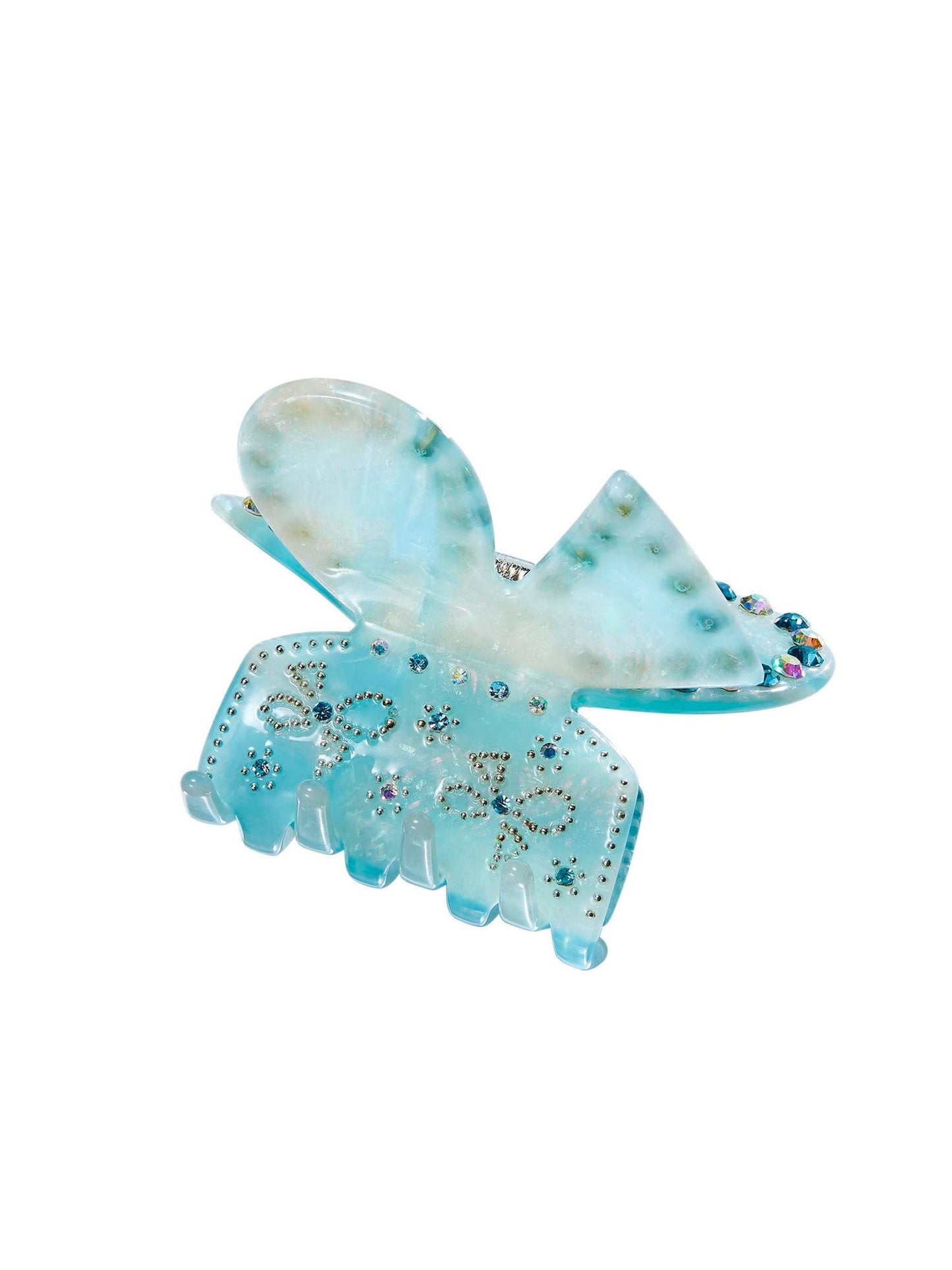 Chloe Crystal Butterfly Claw Clip (Blue)