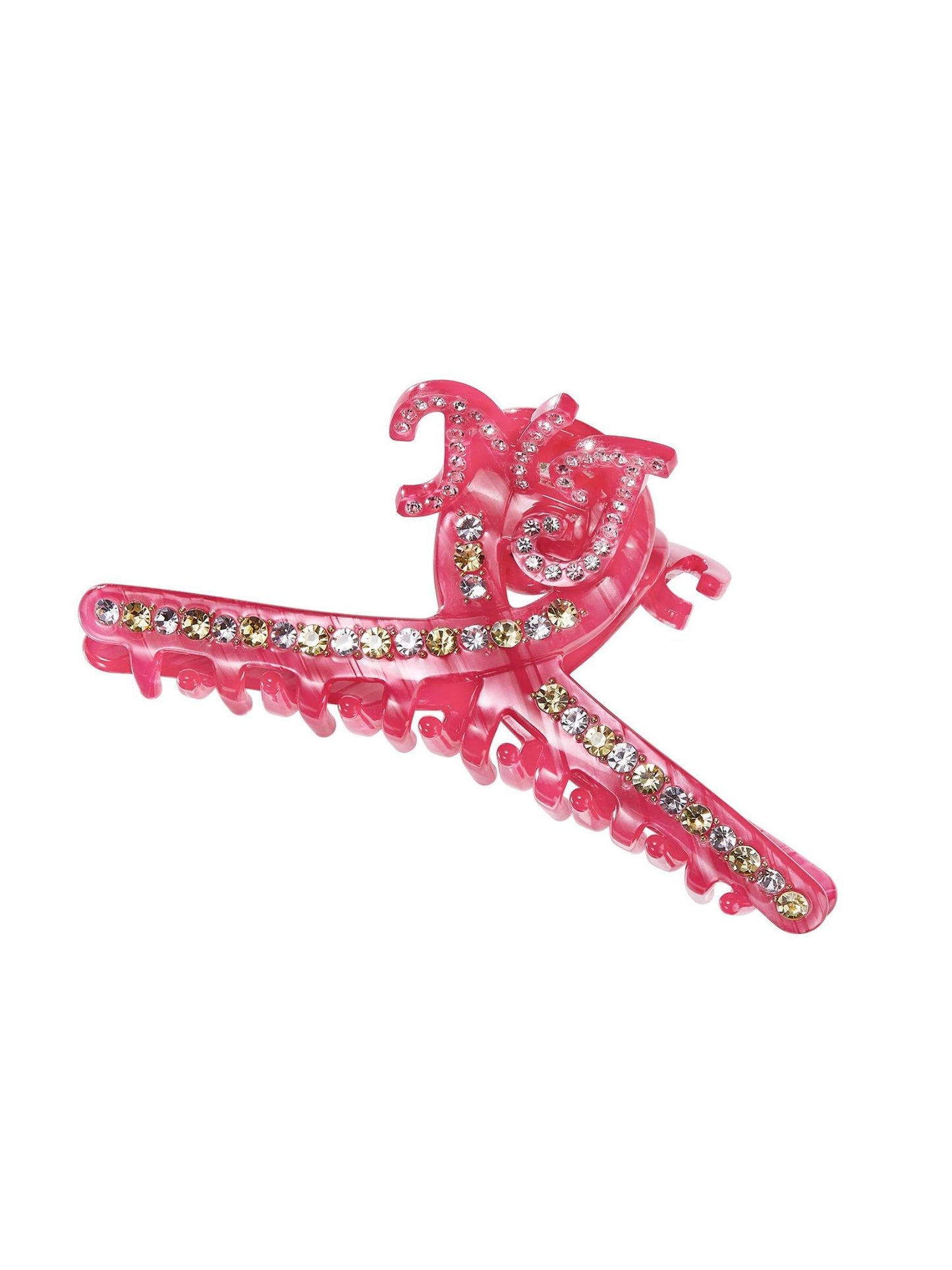 Adriana Crystal Claw Clip (Rose Pink)