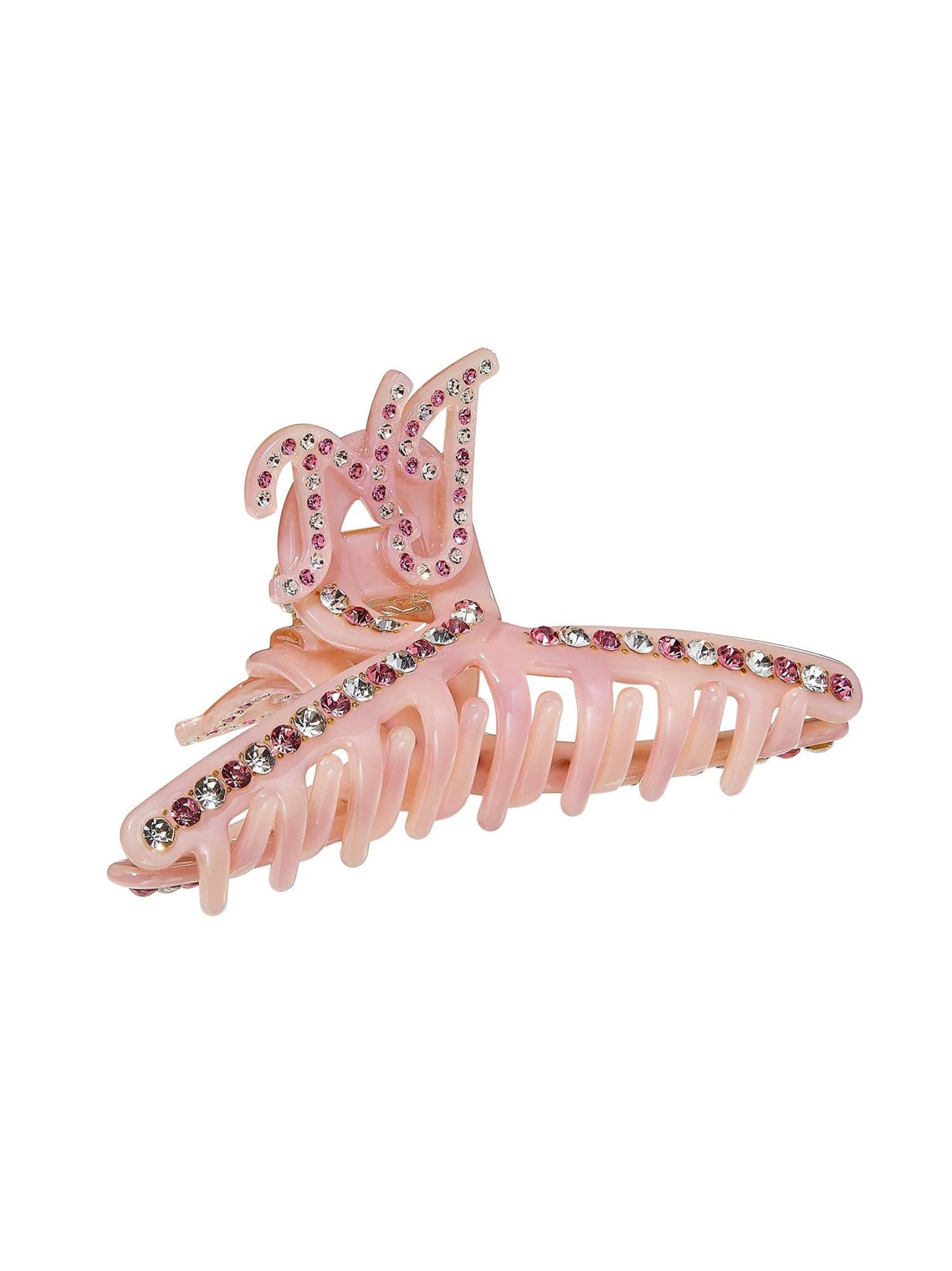 Adriana Crystal Claw Clip (Light Pink)