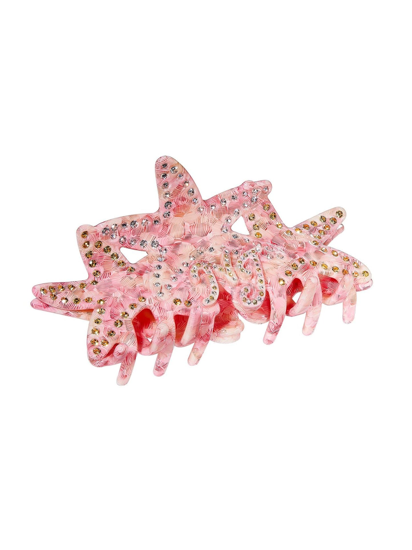 Paulina Crystal Star Claw Clip (Light Pink)