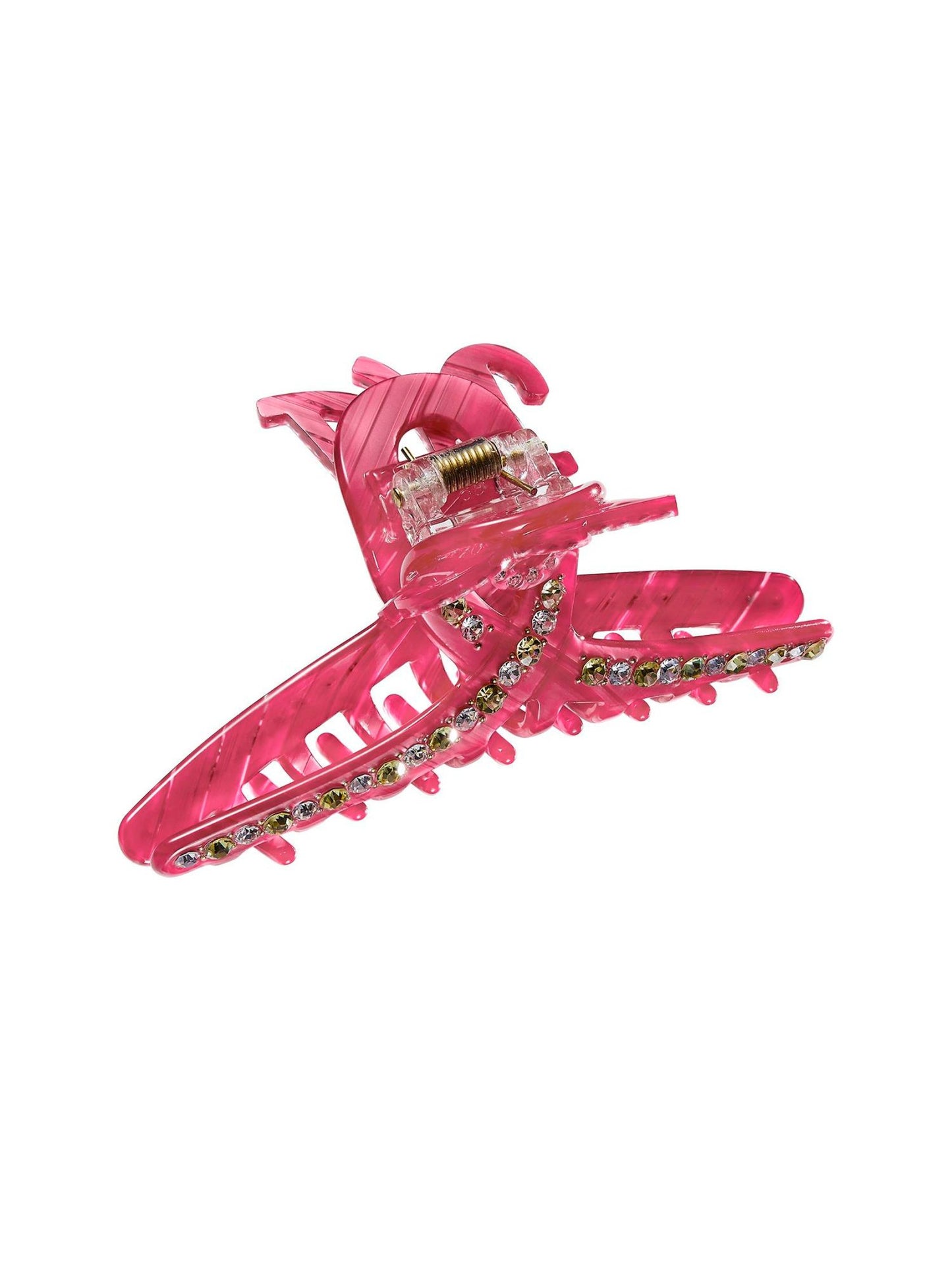 Adriana Crystal Claw Clip (Rose Pink)