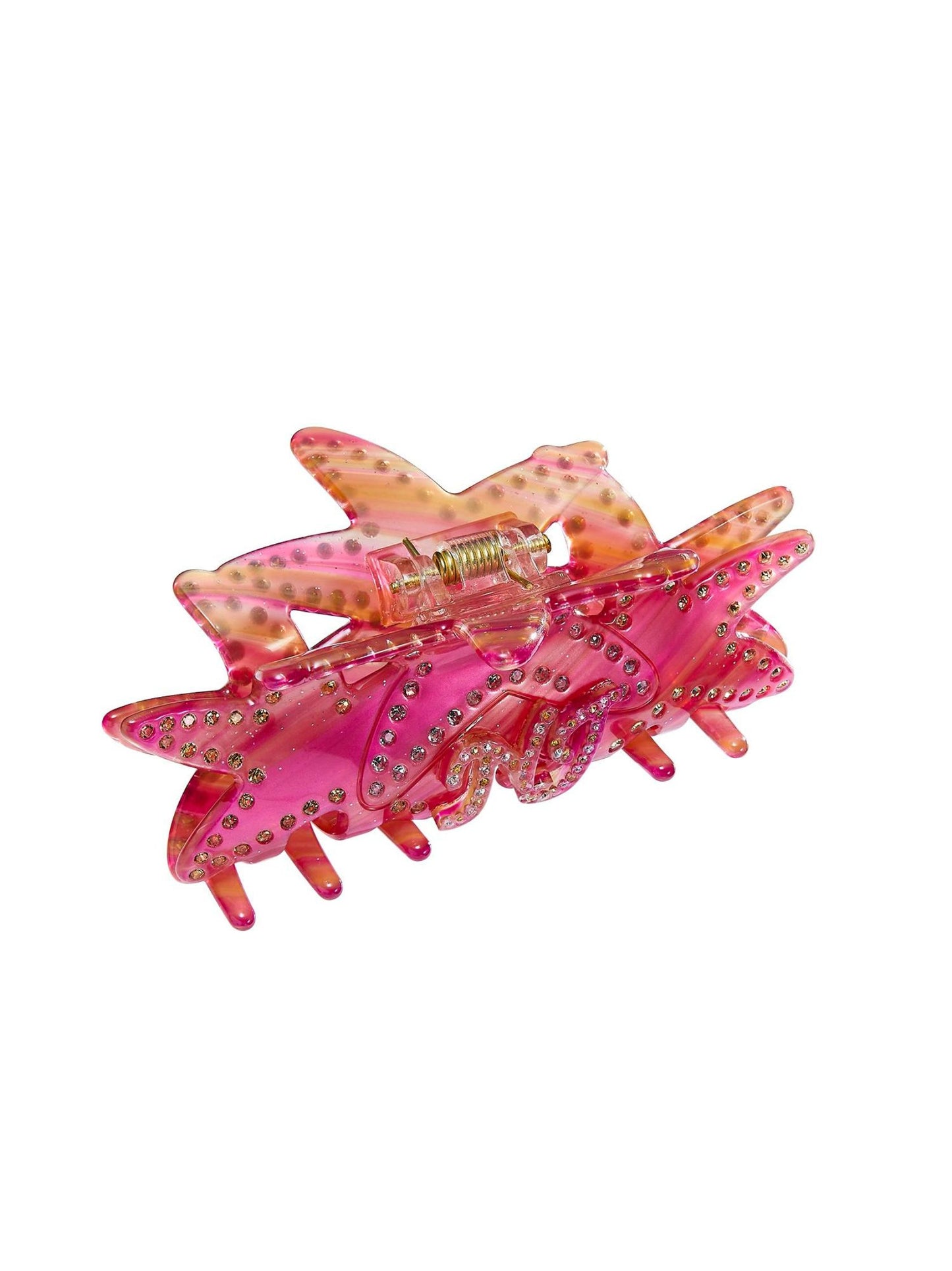 Paulina Crystal Star Claw Clip (Pink)