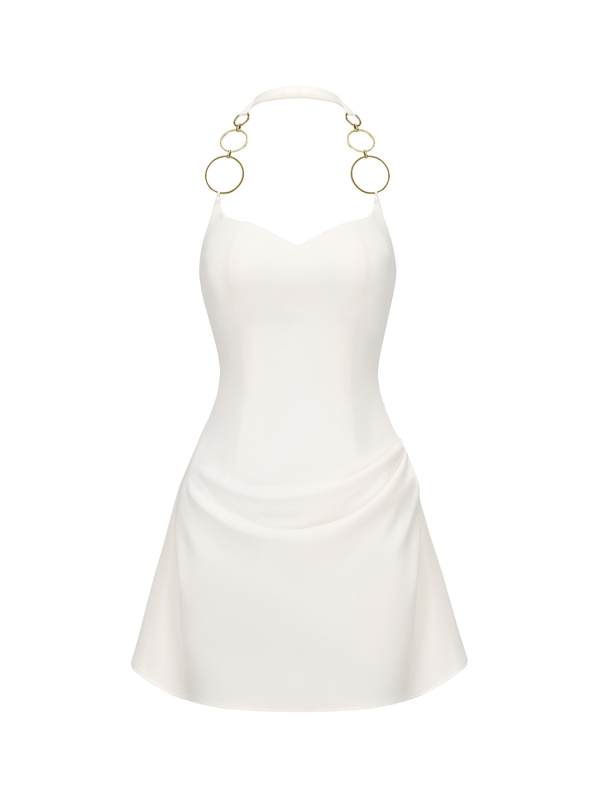 Giana Open-Back Crystal-Chain White Dress | Nana Jacqueline Giana Open-Back Crystal-Chain White Dress | Nana Jacqueline
