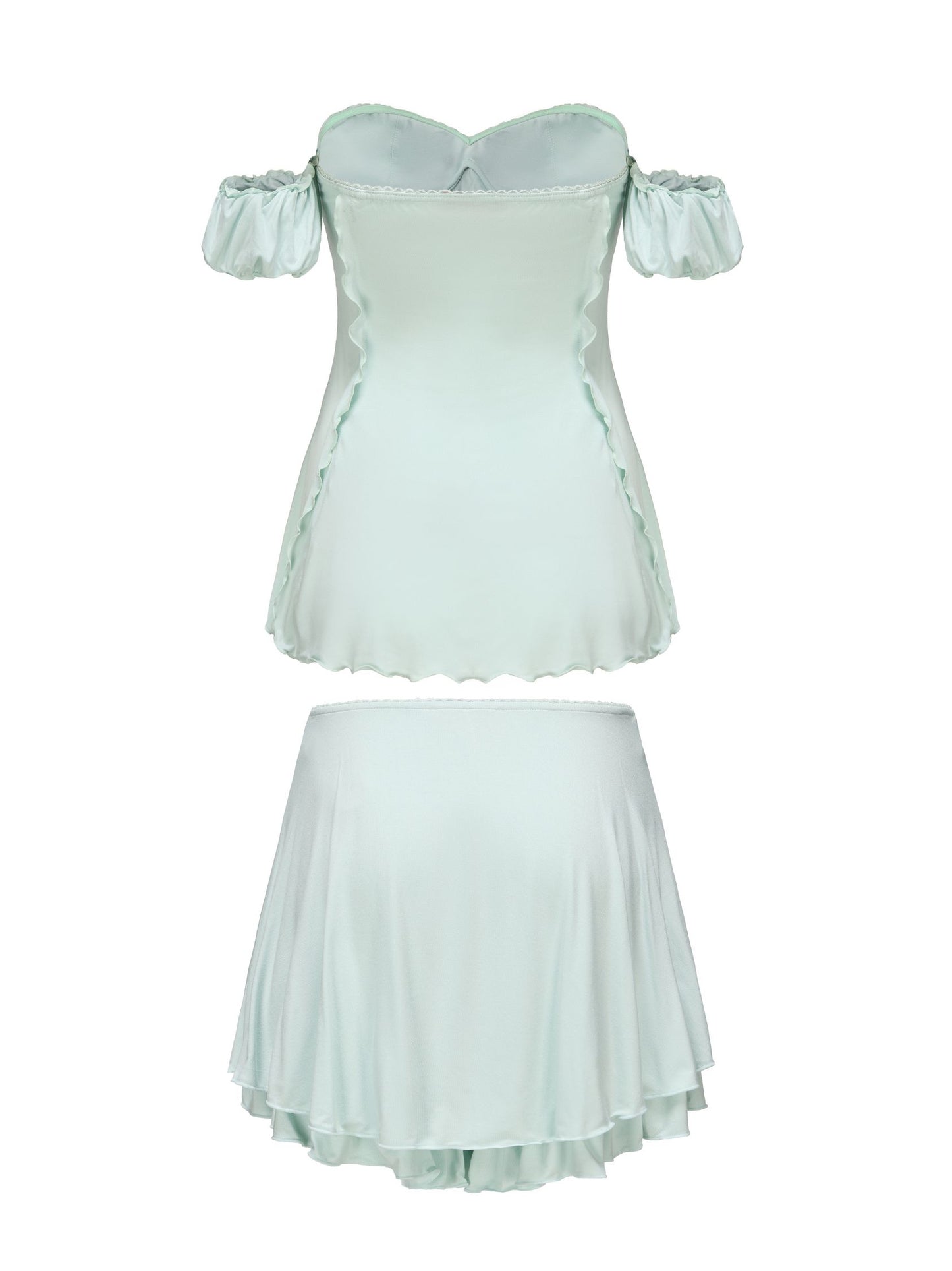 Heidi Top + Skirt (Mint) (Final Sale)