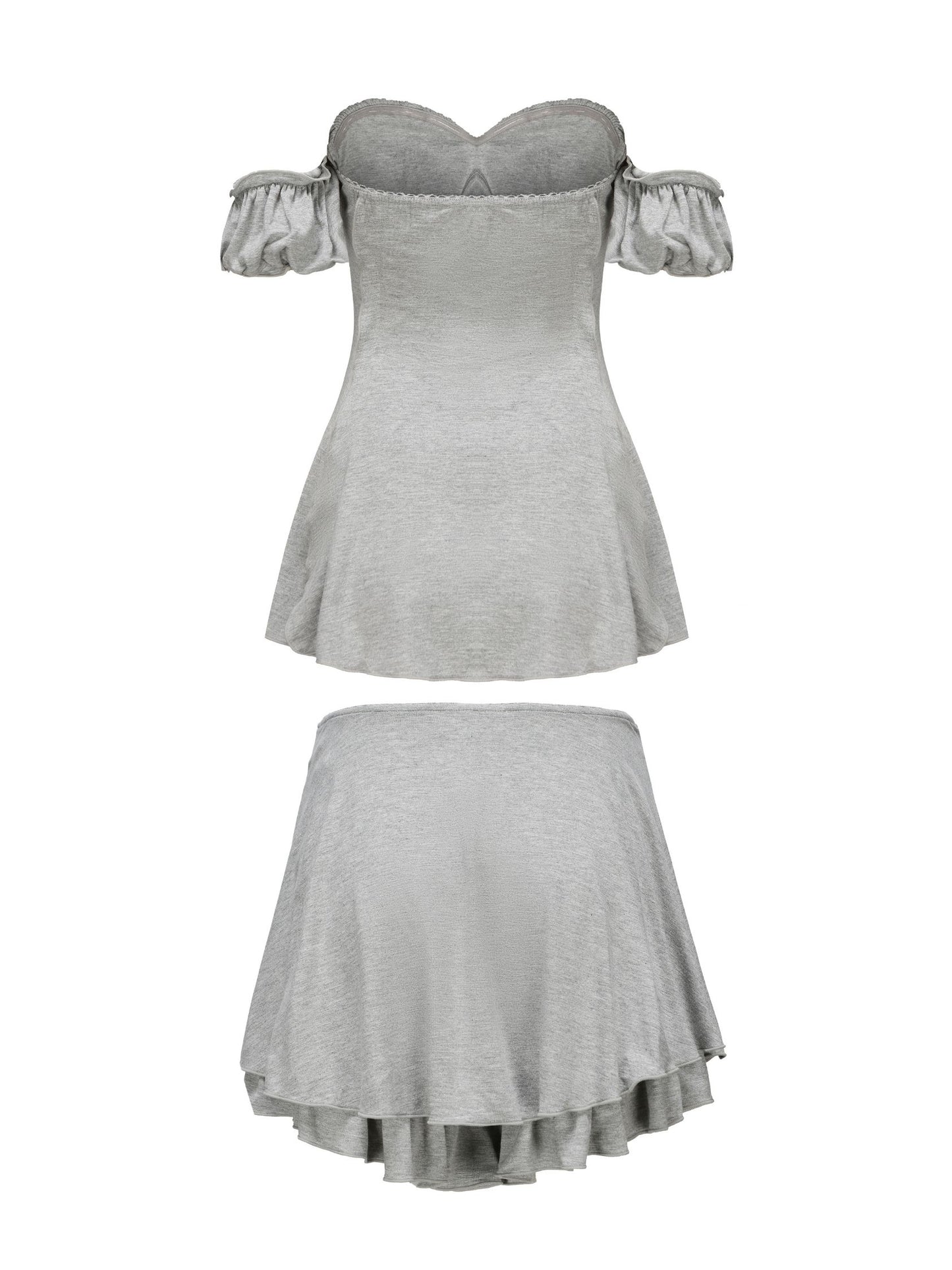 Heidi Top + Skirt (Grey) (Final Sale)