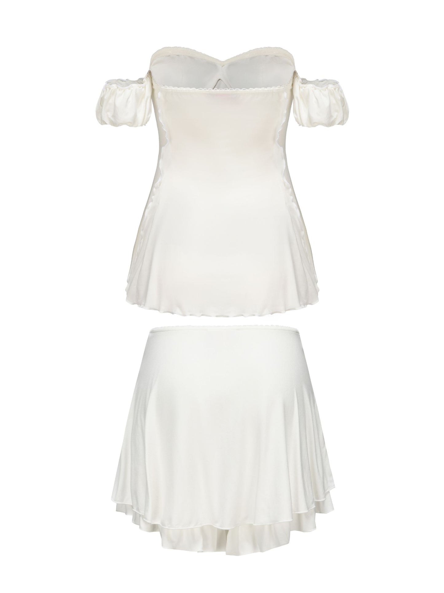 Heidi Top + Skirt  (White)
