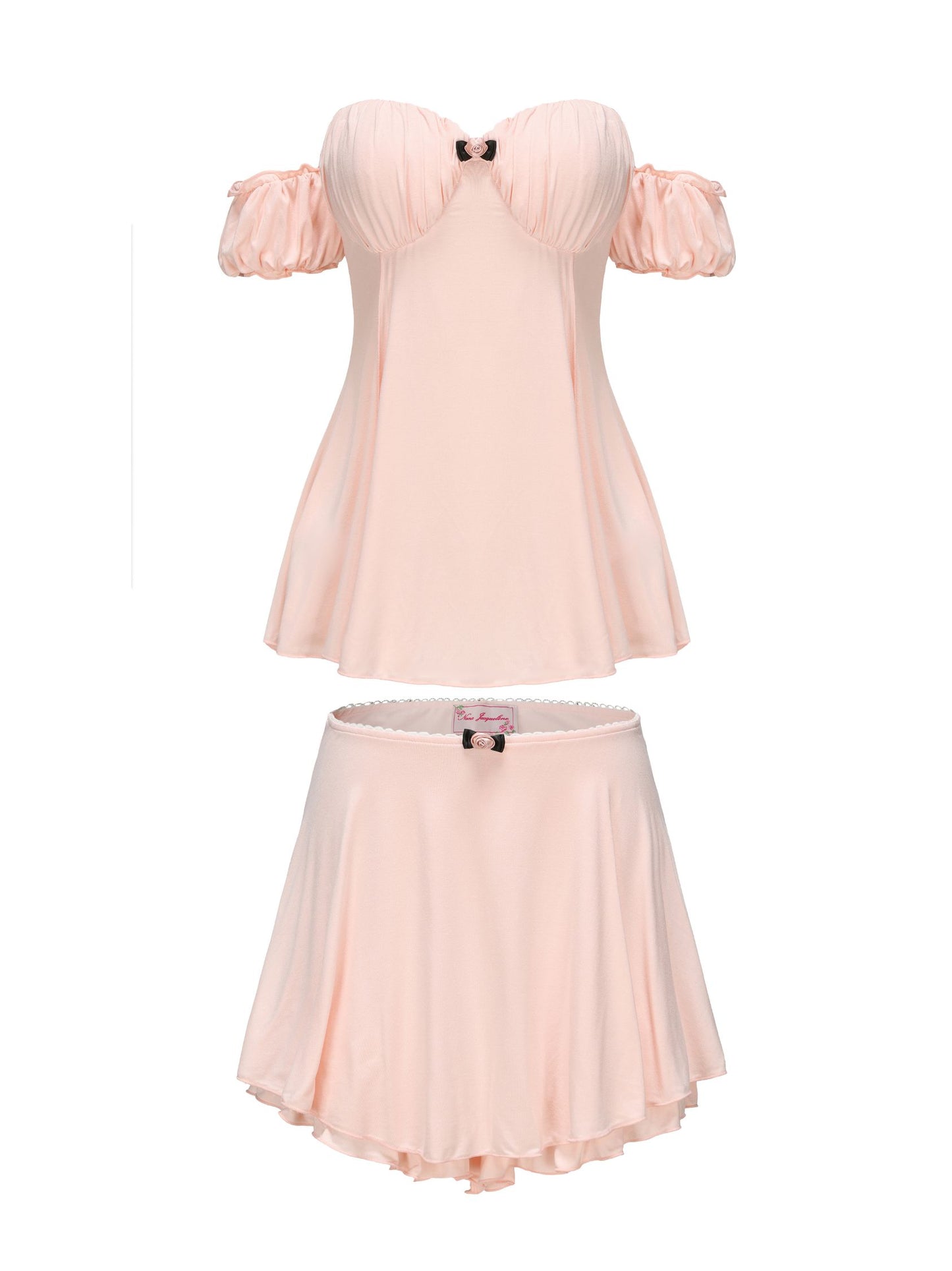 Heidi Top + Skirt (Light Pink)