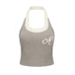 Macie Knit Halter Top (Grey) (Final Sale)