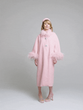 Nina Feather Coat (Pink)