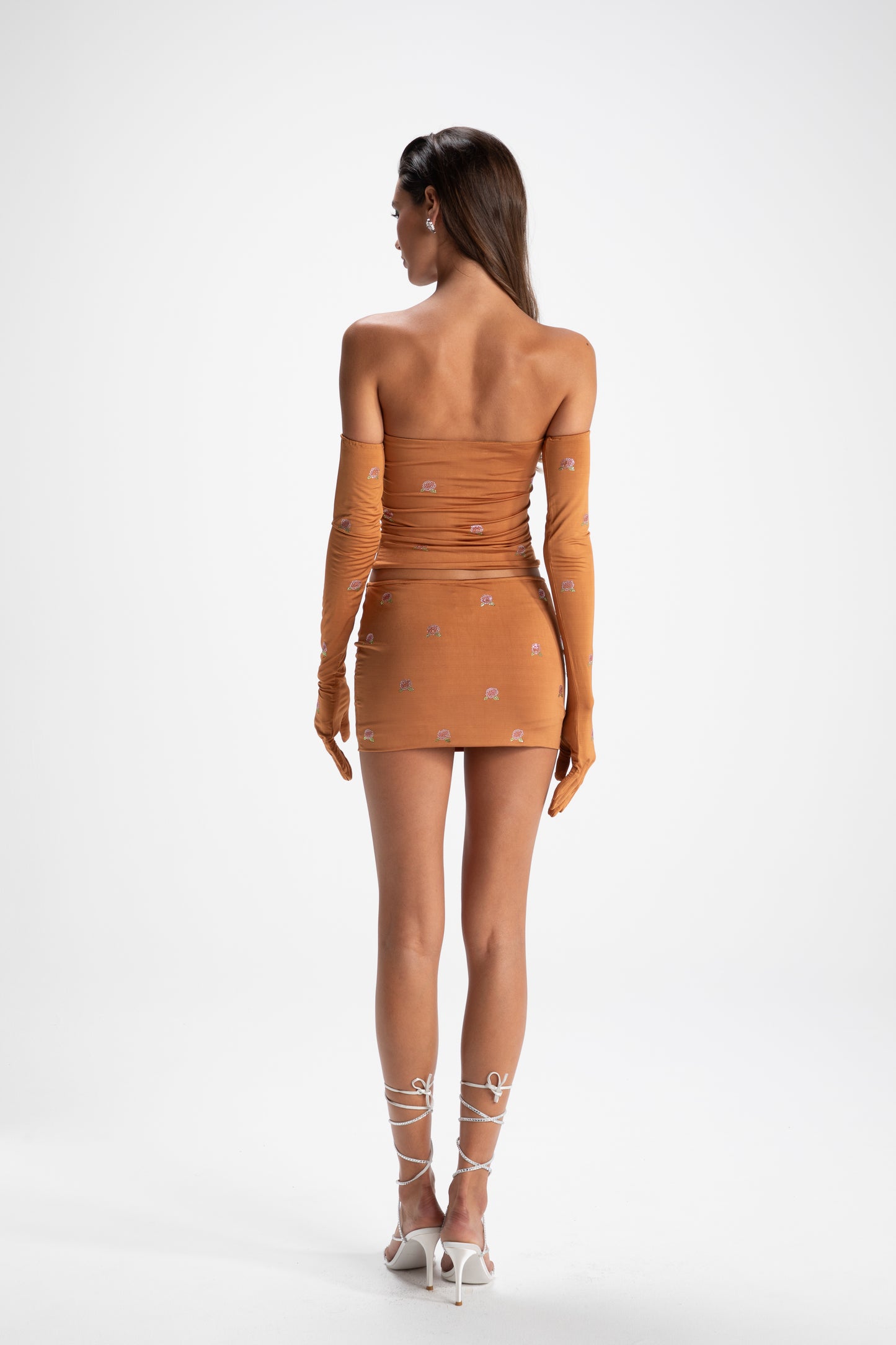 Rosana Embroidered Skirt (Brown) (Final Sale)