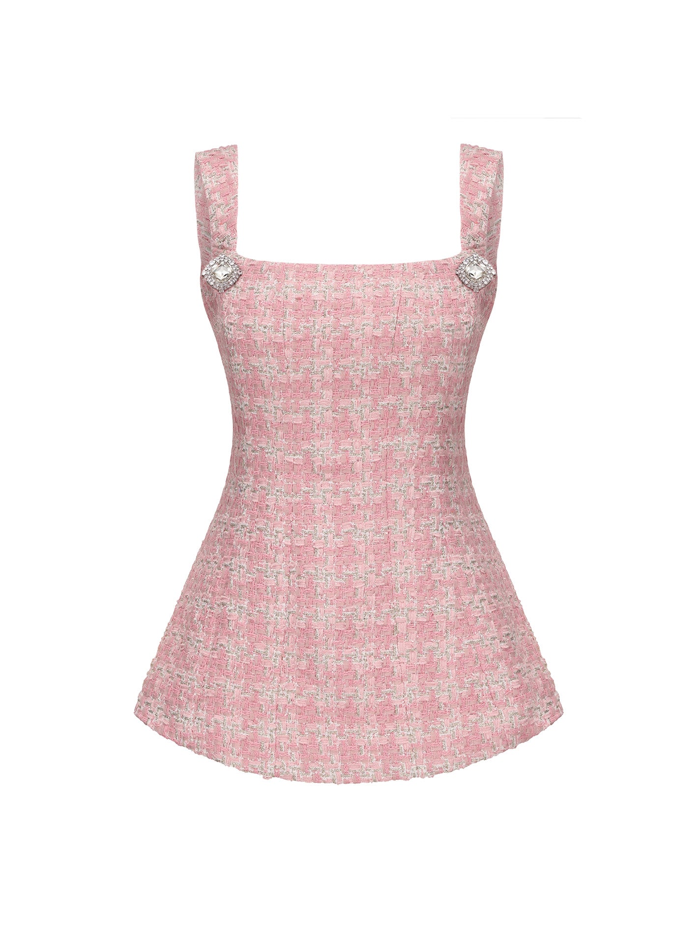 Anabella Bow Top (Pink Checkered)