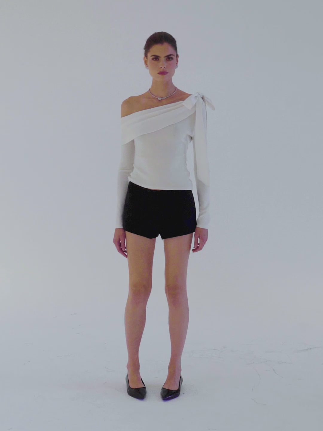 Camellia Off-Shoulder White Top