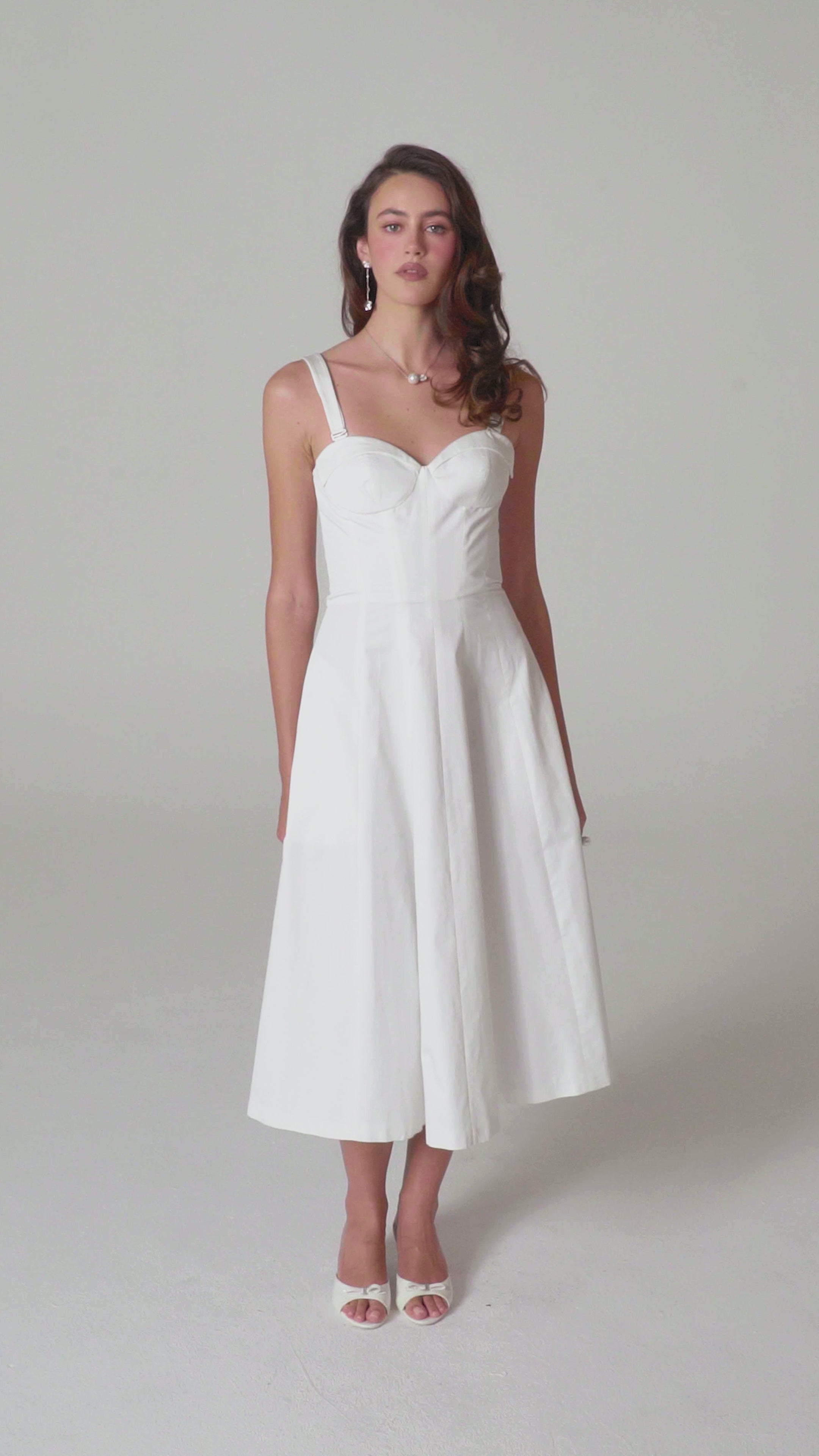 Emeline Corset White Dress | Nana Jacqueline