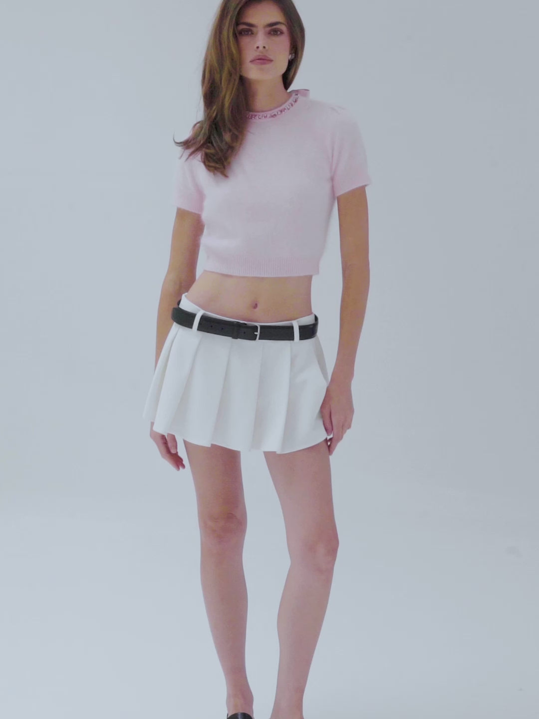 Evelina Bow Back Pink Knit Top