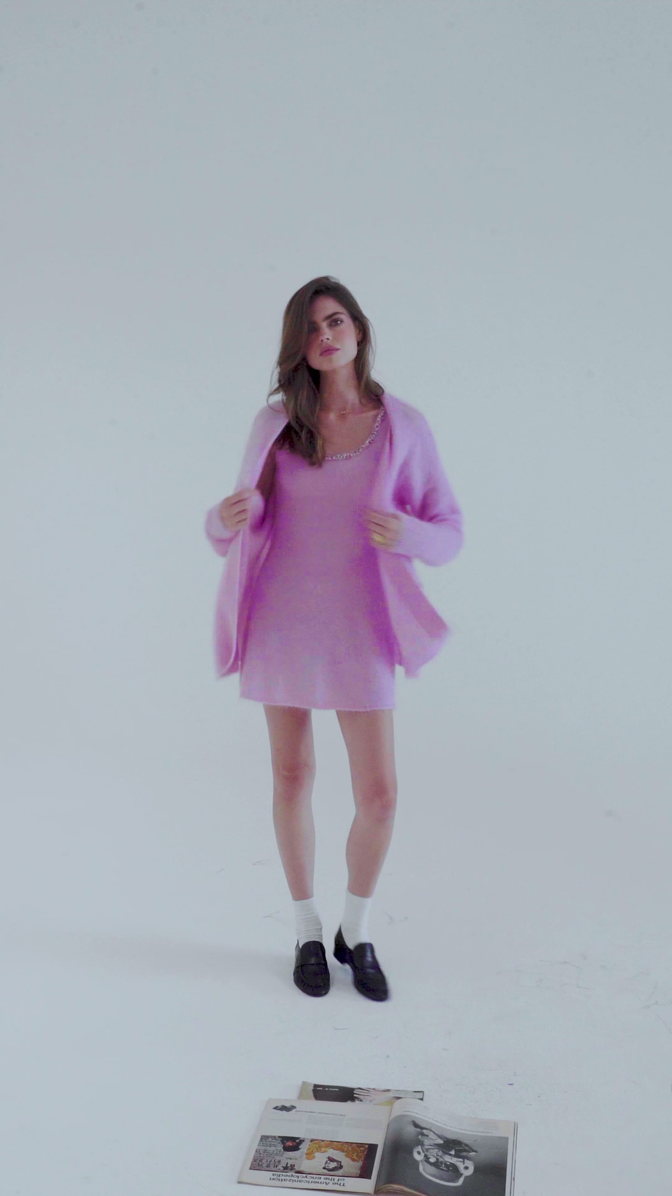 Sasha Crystal-Neck Pink Dress