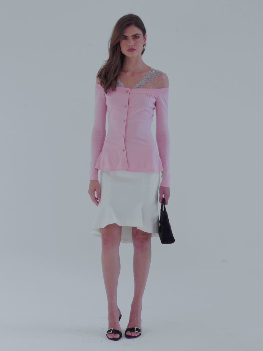 Leonie Off-Shoulder Pink Top
