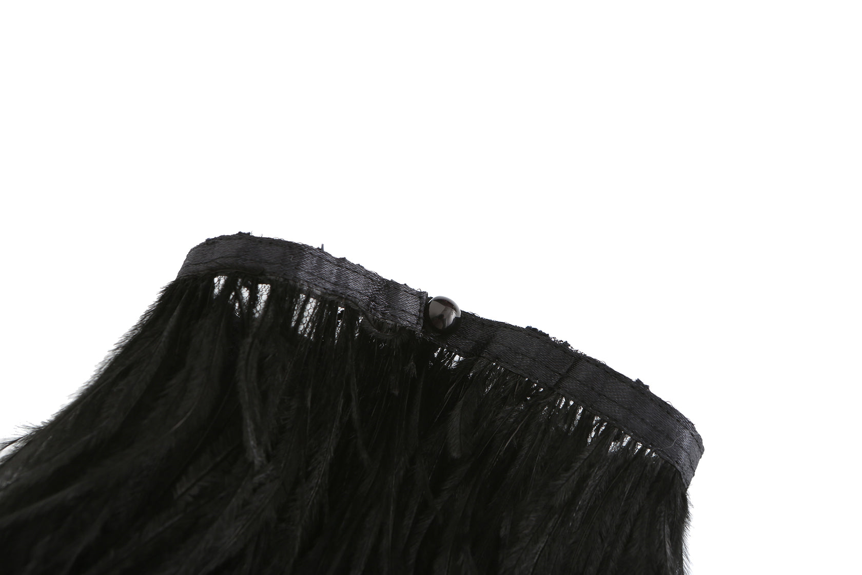 Black Lavine Gloves: Designer Long with Feather Detail Lace Black ...