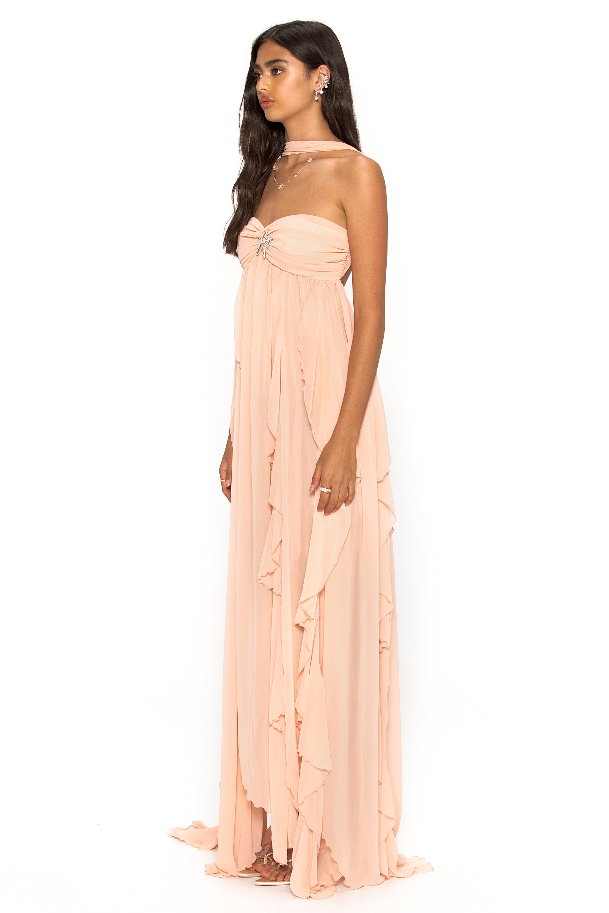 Mariah Dress (Peach) Nana Jacqueline