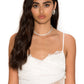 Arielle Silk Mini Dress (White) (Final Sale)