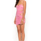 Arielle Silk Mini Dress (Pink) (Final Sale)