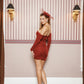 Vanessa Diamond Dress (Wine Red) (Final Sale)