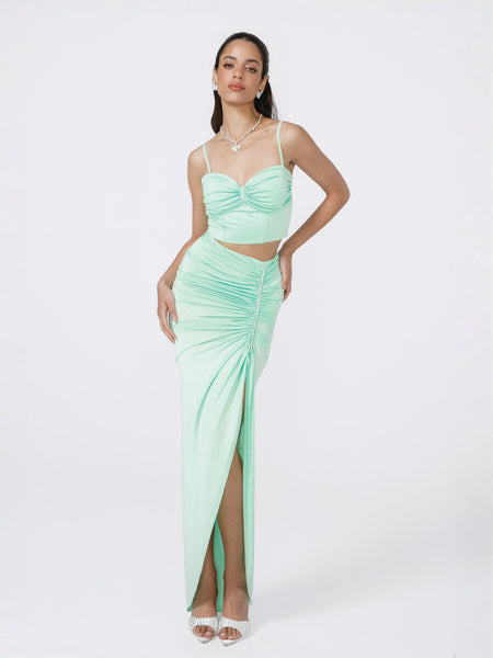 Millie Skirt: Green Maxi Skirt for Vacation Dinner | Nana Jacqueline