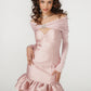 Elena Cropped Diamond Cardigan (Pink) (Final Sale)