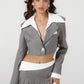 Harper Skirt + Charloteen Blazer Set (Grey)