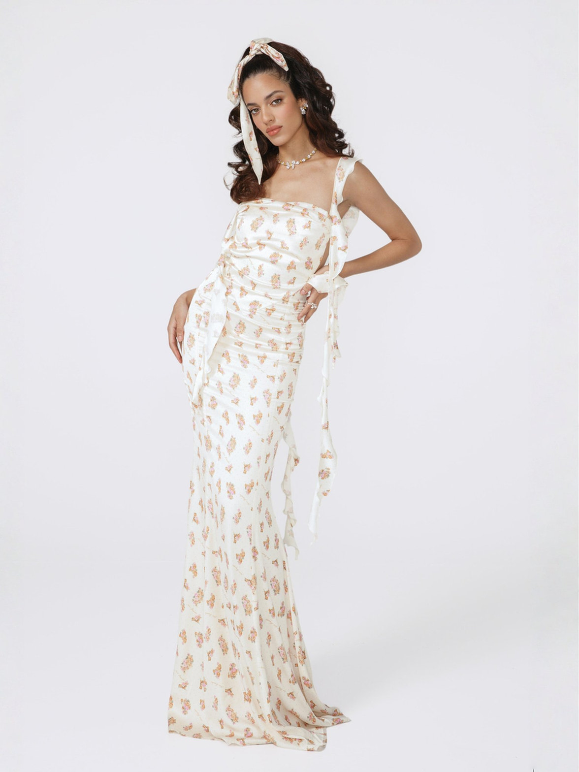 Caroline Dress: Floral Maxi Dress for Garden Wedding Guest