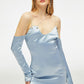 Alissa Cold Shoulder Dress in Crystal Blue - Nana Jacqueline