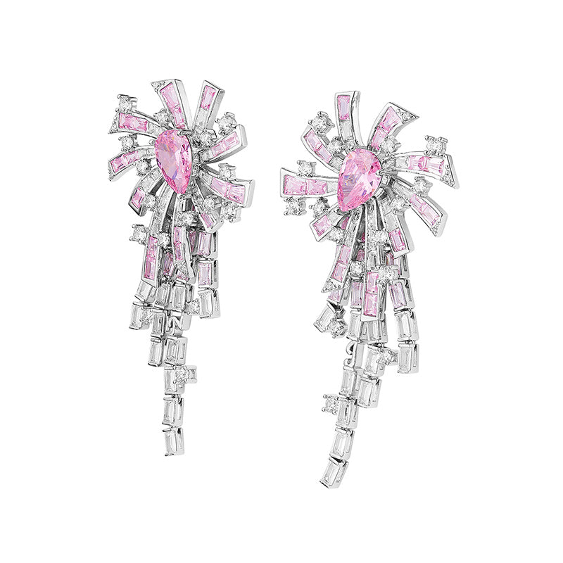 Candace Tassel Earrings (Pink) (Final Sale)
