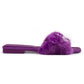 Chantal Fur Sandals (Purple) (Final Sale)