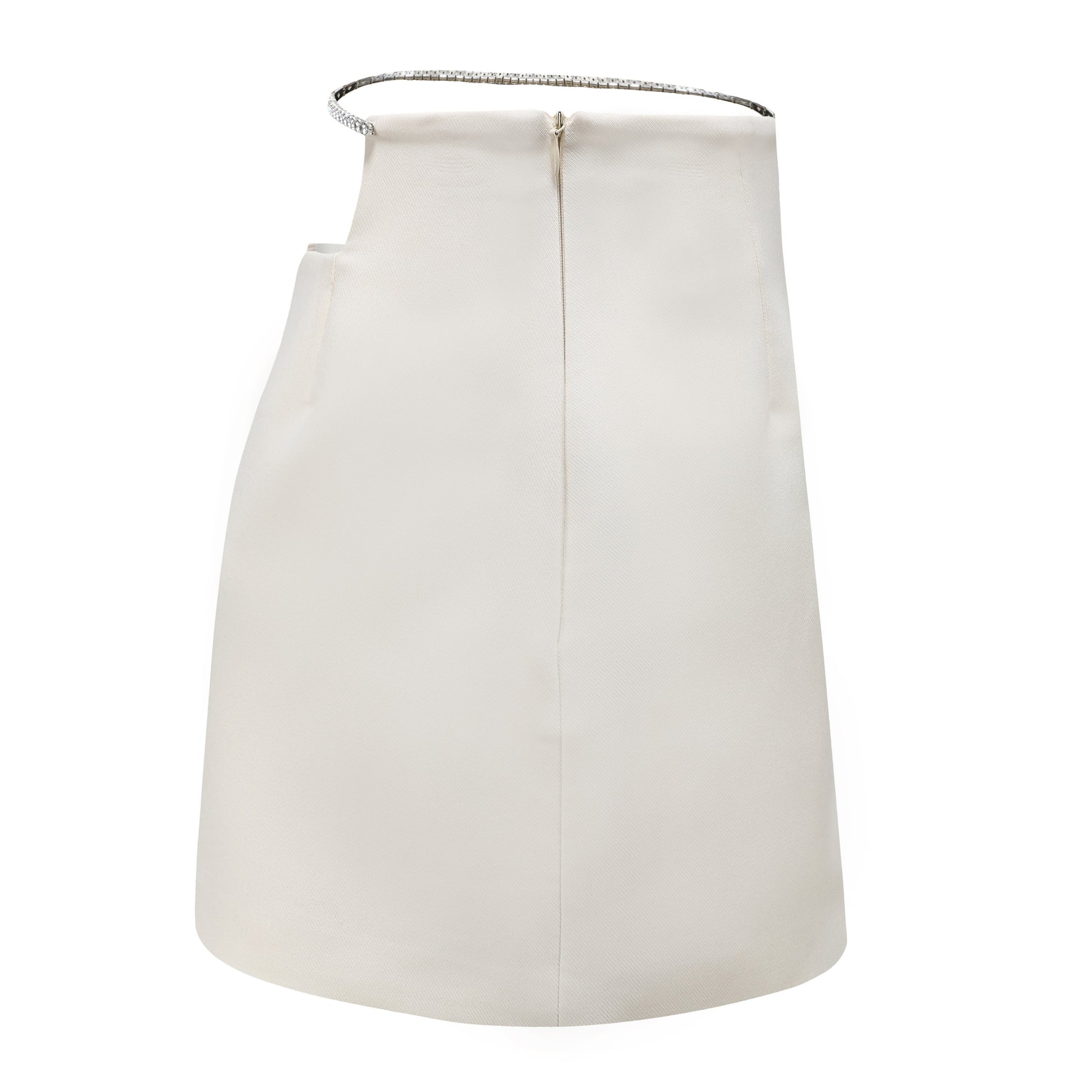 White Zircon Diamond Chain Skirt - Nana Jacqueline