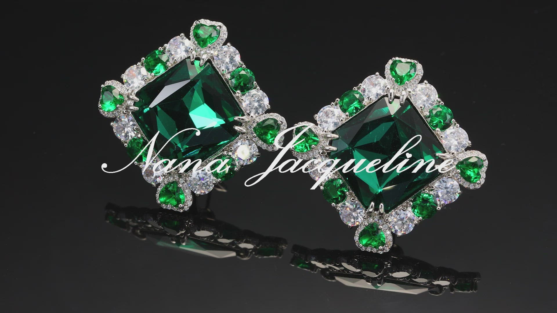 Sold at Auction: 18K Gold Designer Jewelry Diamonds Emeralds Earrings