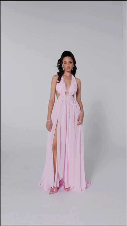 Raya Halter Dress (Pink) (Final Sale)